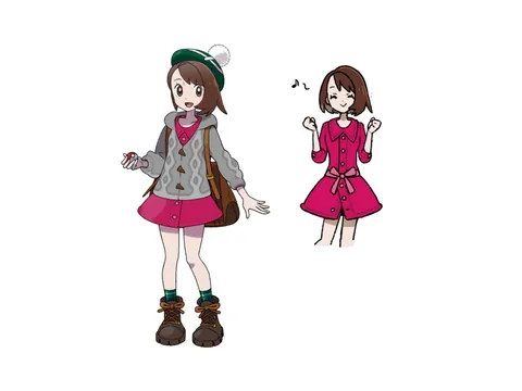 I came across this official art of Gloria, I didn't know her clothes under her coat had a unique design she looks so wholesome here : D