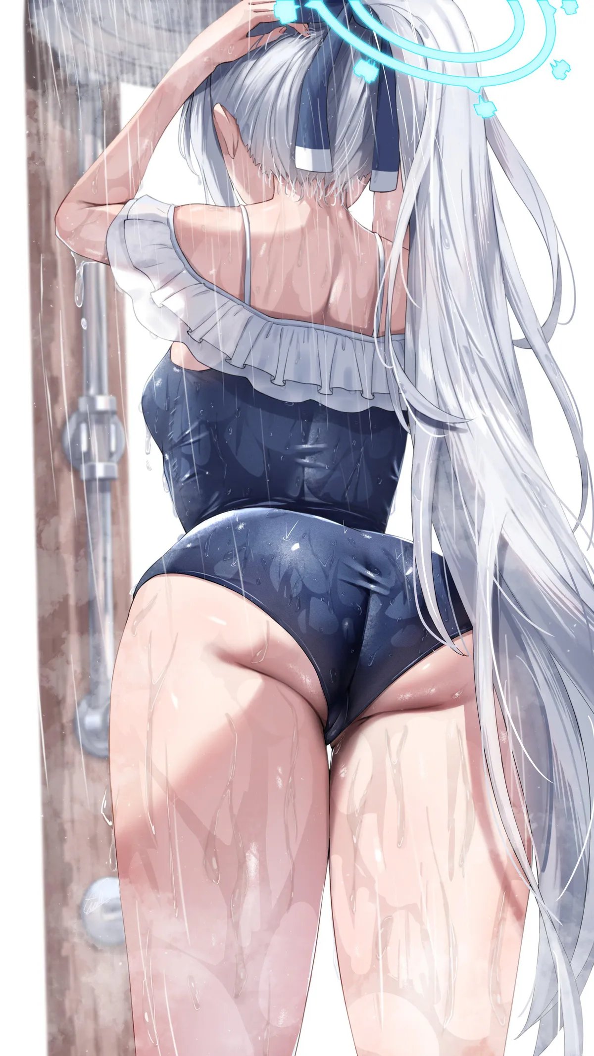 Miyako in the shower