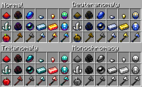 I'm attempting to create a resource pack which will hopefully help colorblind users play Minecraft more enjoyably.