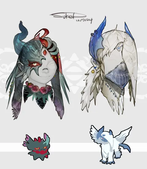 Pokémon Inspired Headgear Designs! [OC]