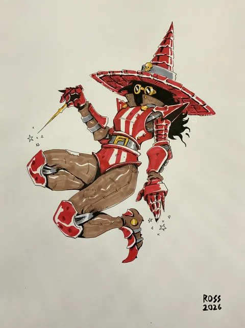 Armor Gala, Branden Ross, ink/marker, 2026 [OC]