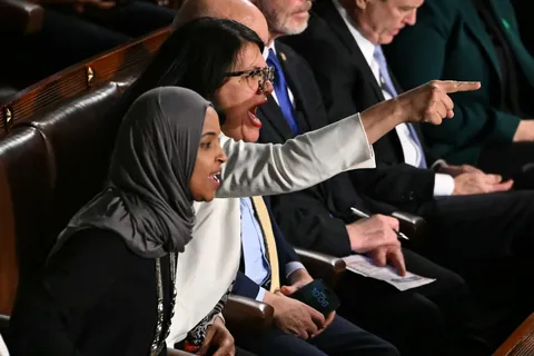 Reps. Ilhan Omar and Rashida Tlaib speak out during Trump's State of the Union.