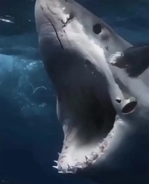 Jaw protrusion of a shark