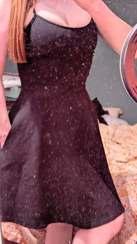 Which outfit to get my hot co-worker's attention when we all go for drinks tonight?