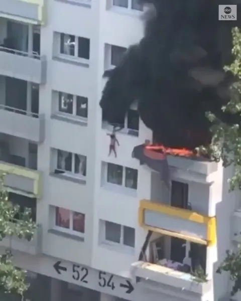 Two boys—ages 10 and 3–jumped 30 feet from a burning building in Grenoble, France. Two of the six adults who caught them broke their arms. Amazing heroism all around.