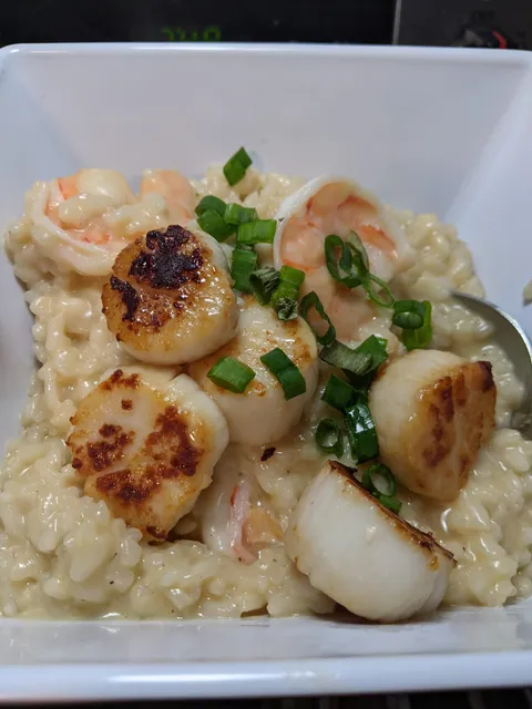 Home made Shrimp and scallop risotto. Pretty proud of this one