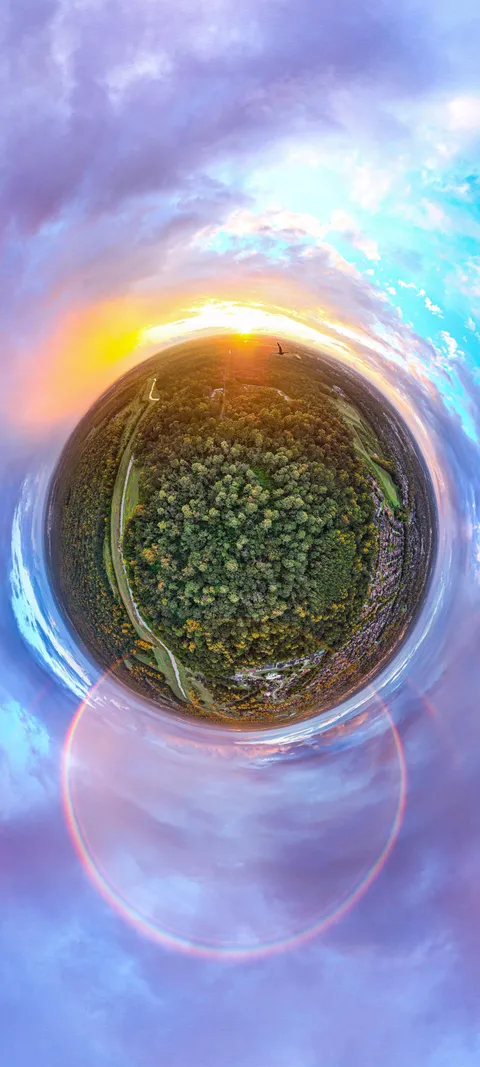 🔥 Between the bird and Rainbow I don't think I will ever pull a 360 pano "pulled up" better than this.....