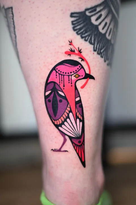 Fortune Teller Bird by me, Max Murphy at Living Lore Tattoo in Ellicott City, MD