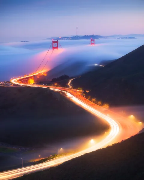 ITAP of low fog sweeping through the Golden Gate Bridge
