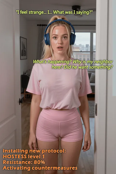 Keelie's neighbor brings her some new headphones