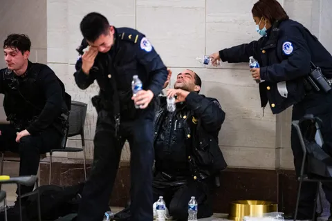 Capitol police recovering after being attacked with bear spray on Jan 6th.