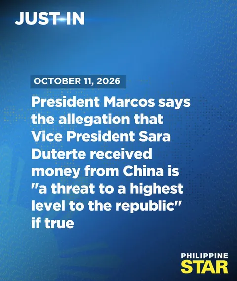 PBBM finally made a statement on the allegations that SWOH received a big amount of money from China