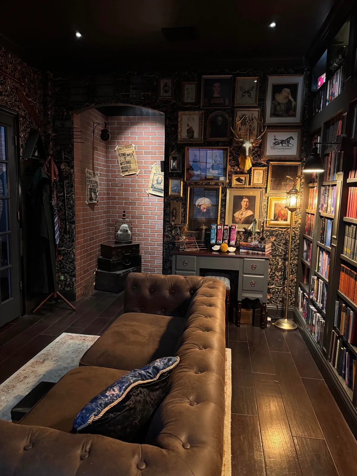 Library without the Christmas tree.  