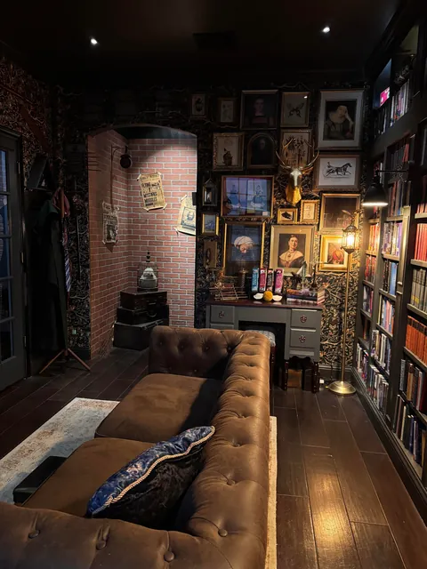 Library without the Christmas tree.  