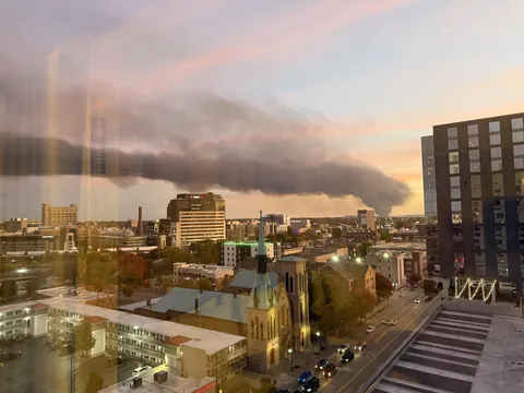 View of Muhamed Ali Airport (Louisville) from my hotel room