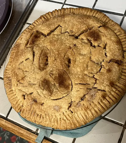 I made a Rockruff apple pie