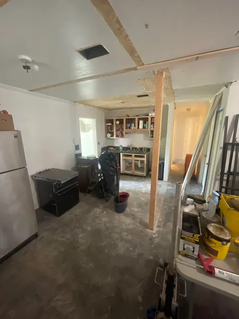 Upcycled some bowling alley lanes for flooring in my renovation project!