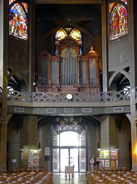 The gothic art nouveau church, Saint-Jean de Montmartre (1904) in Paris. Described by Le-Corbusier as "hideous".