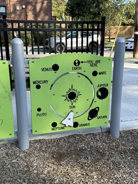 This children’s playground includes Pluto in the solar system