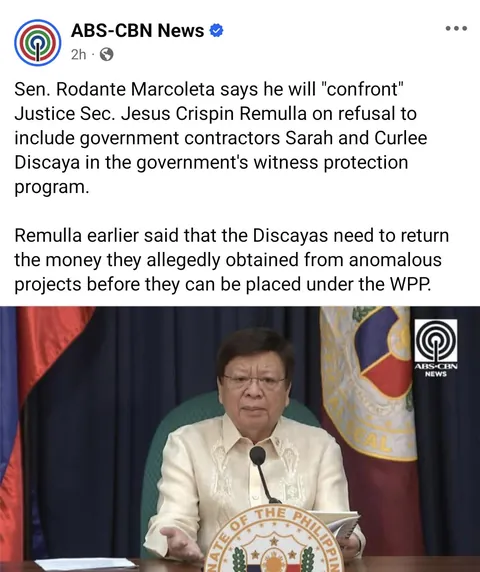 Sen. Marcoleta kokoprontahin si Justice Remulla para protektahan ang mga Discaya