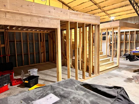 Progress from my 60+ yr old pole barn / workshop build