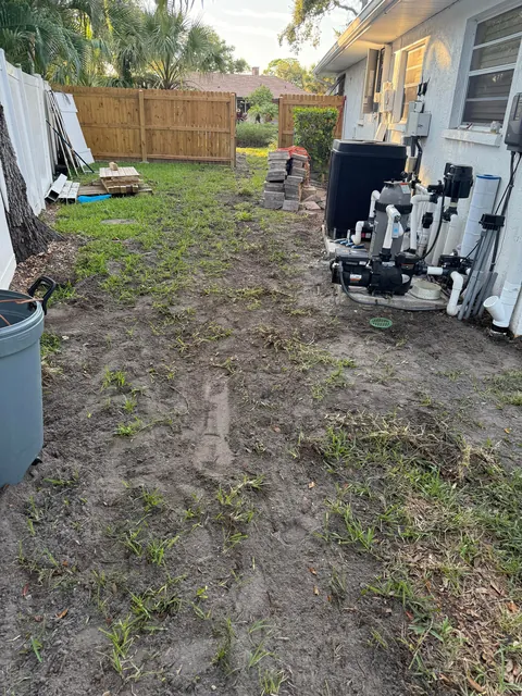 Hurricanes kept flooding my backyard so I buried 140ft of drainage pipe to prevent it.