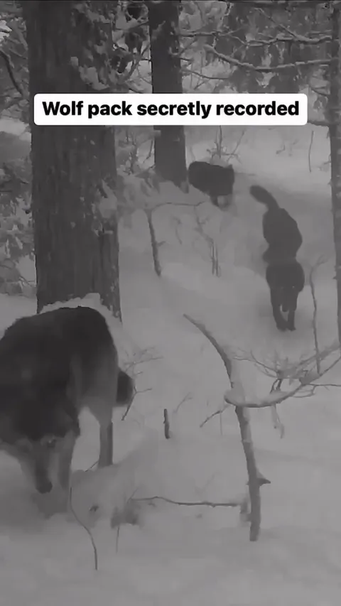 A pack of wolves. 

How they look back and wait for each other.