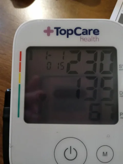 Here's my wife's at home. It was worse at the doctor.