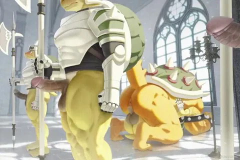Bowser is a kind king; if you're a good guard, he'll give you great rewards. (Raccoon_21C)