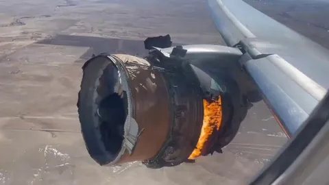 United Airlines Boeing 777-200 engine #2 caught fire after take-off at Denver Intl Airport flight #UA328