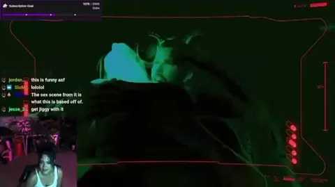 Parents walk in on a romance scene during Tristin Mays Cyberpunk 2077 livestream