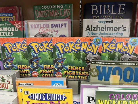 Someone pulled every single free card pack off of the front of the Pokémon magazines at the store