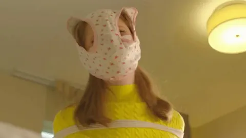 Snooping detective bound, gagged and forced to sniff another girl's panties