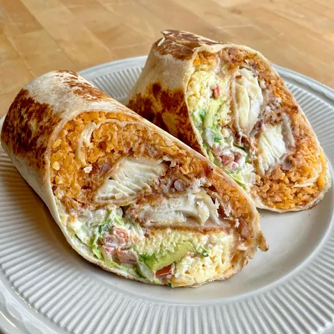 Fried Cod Fish Burrito