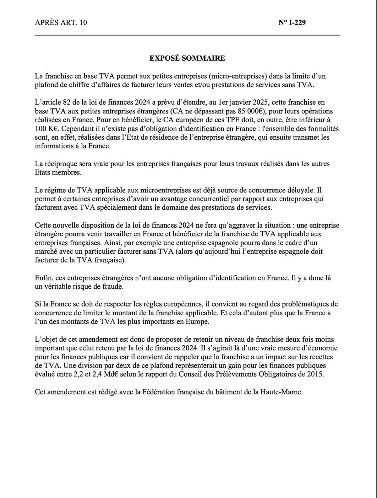 Le RN s’érige contre l’abaissement des seuils de TVA des auto-entrepreneurs, après l’avoir lui même proposé.