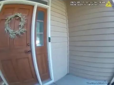 Dog leads officer to leash while being rescued from home