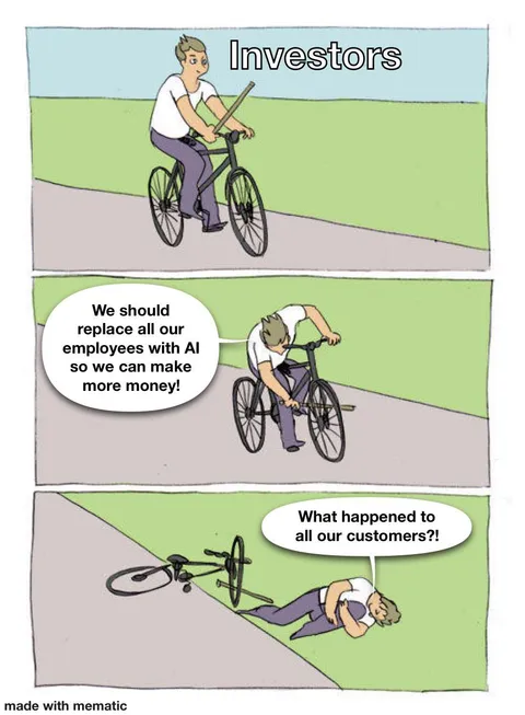 Don’t forget you need us to buy all your crap