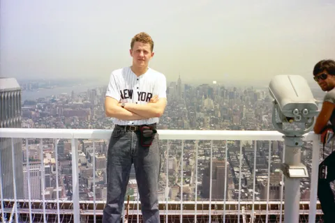 Me on top of the World Trade Center, Summer 1991