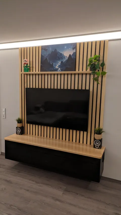 I made a TV-wall for my living-room