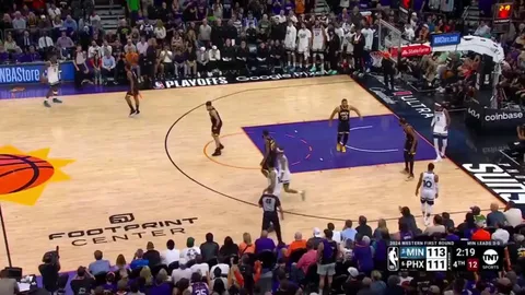 Anthony Edwards poster on Kevin Durant