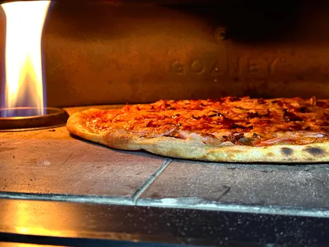 [Homemade] bacon and onion pizza