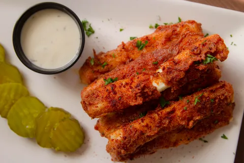 Nashville Hot Mozzarella Sticks are the mozzarella sticks we need and deserve.