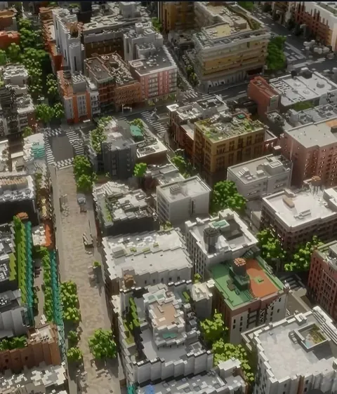 A team spent years building this full-scale, exact replica of New York in Minecraft.