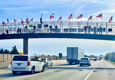 "Immigrants Make USA Great" Rally in Ogden, Utah - Nov. 15 [OC]