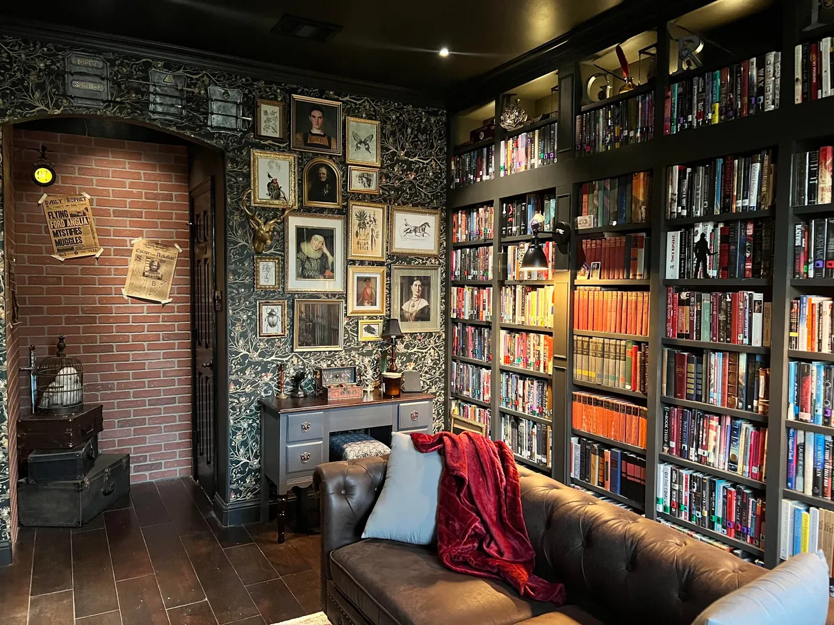 Library without the Christmas tree.  