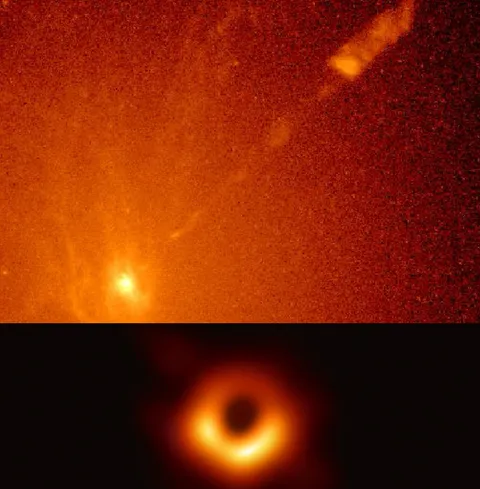30 years ago, hubble confirmed the existence of a black hole at the heart of m87 by observing a rapidly rotating spiral disk of hot gas. 25 years later, we took the very first image of a black hole, and it was the very same black hole that hubble proved the existence of.