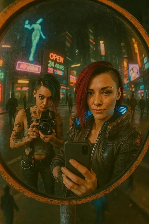 Cyberpunk grungy Candid Photos
