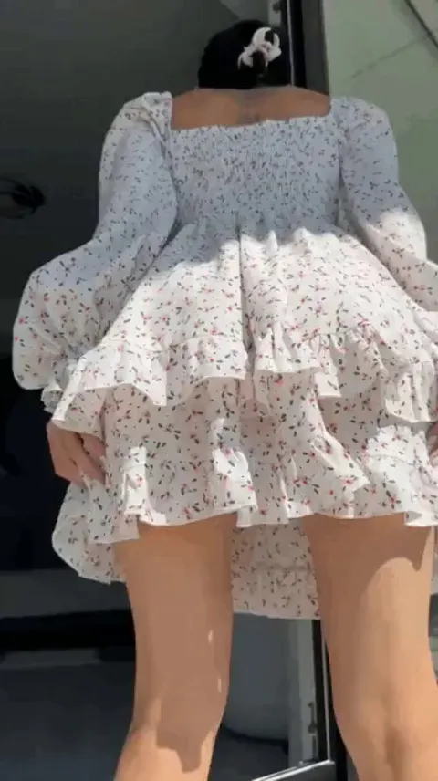 I bend over and u look