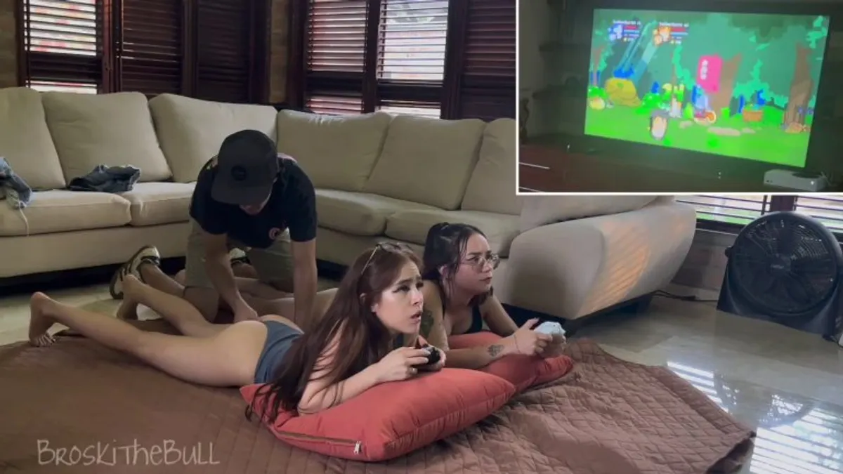 Playing with my Xbox while I play with their pussies