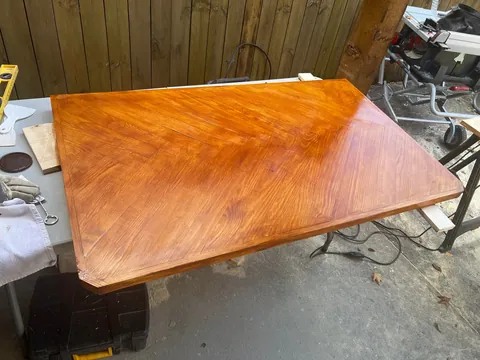 First real furniture building project. Wanted a cabinet/bar in this small space under our basement stairs. Pretty happy with the results!